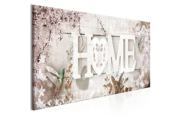 Taulu Home and Hummingbirds (1 Part) Beige Narrow 120x40 - Artgeist sp. z o. o. - Sisustustuotteet - Taulu & taide - Canvas-taulu