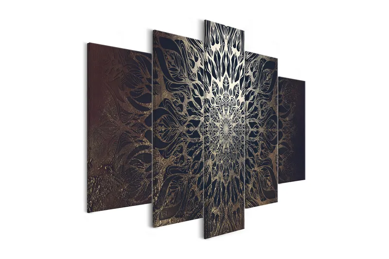 Taulu Hypnosis 5 Parts Brown Wide 200x100, Artgeist sp. z o. o.
