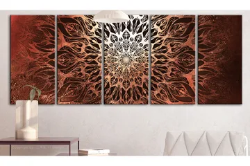 Taulu Hypnosis 5 Parts Orange Narrow 225x90 - Artgeist sp. z o. o. - Sisustustuotteet - Taulu & taide - Canvas-taulu