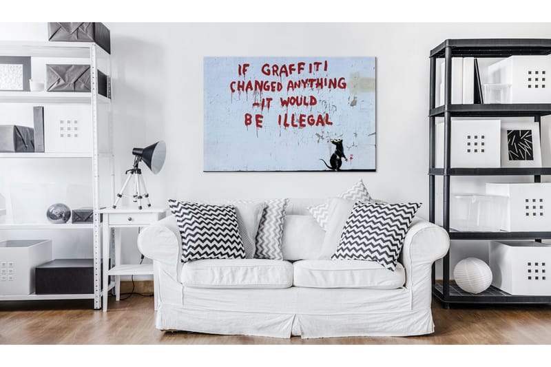 Taulu If Graffiti Changed Anything by Banksy 60x40, Artgeist sp. z o. o.