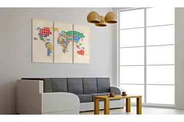 Taulu Italienska Namnen På De Länder Triptych 60x40 - Artgeist sp. z o. o. - Sisustustuotteet - Taulu & taide - Canvas-taulu