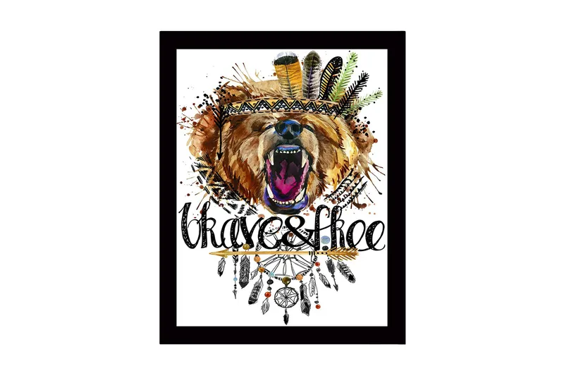 Taulu kehyksellä Monivärinen, 41x56 cm