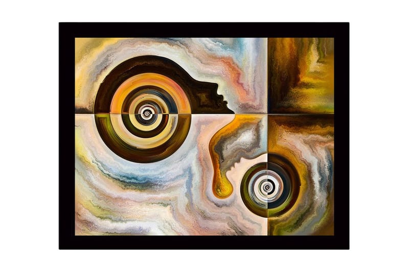 Taulu kehyksellä Monivärinen, 41x56 cm