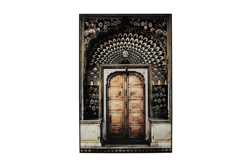 Taulu Keltainen Ovi, 80x120 cm Monivärinen