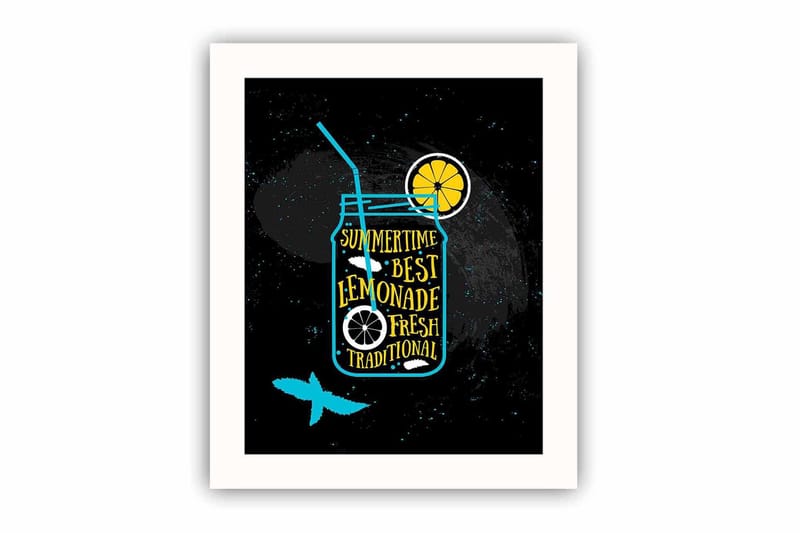 Taulu Kitchen kehyksellä Monivärinen, 23,5x28,5 cm