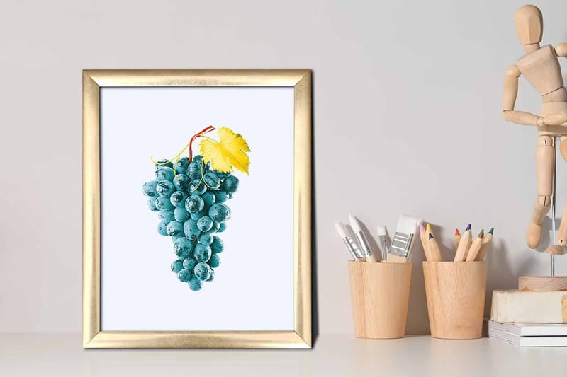 Taulu Kitchen kehyksellä Monivärinen - 23,5x28,5 cm - Sisustustuotteet - Taulu & taide