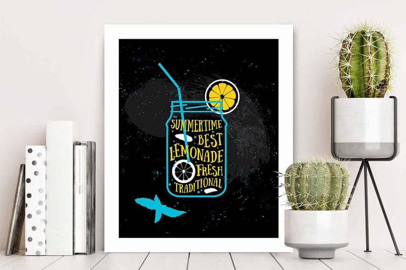 Taulu Kitchen kehyksellä Monivärinen - 23,5x28,5 cm - Sisustustuotteet - Taulu & taide