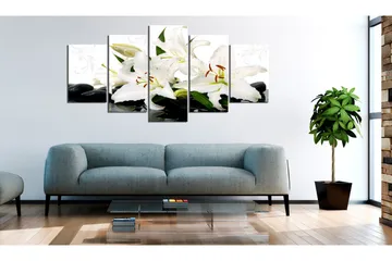 Taulu Lilies And Zen Stones 200x100 - Artgeist sp. z o. o. - Sisustustuotteet - Taulu & taide - Canvas-taulu