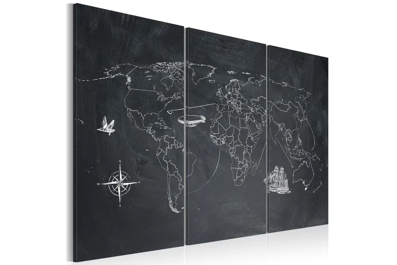 Taulu Matka maailman ympäri Triptyykki 120x80, Artgeist sp. z o. o.