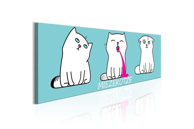 Taulu Miezekotze Cat Trio Blue 120x40, Artgeist sp. z o. o.