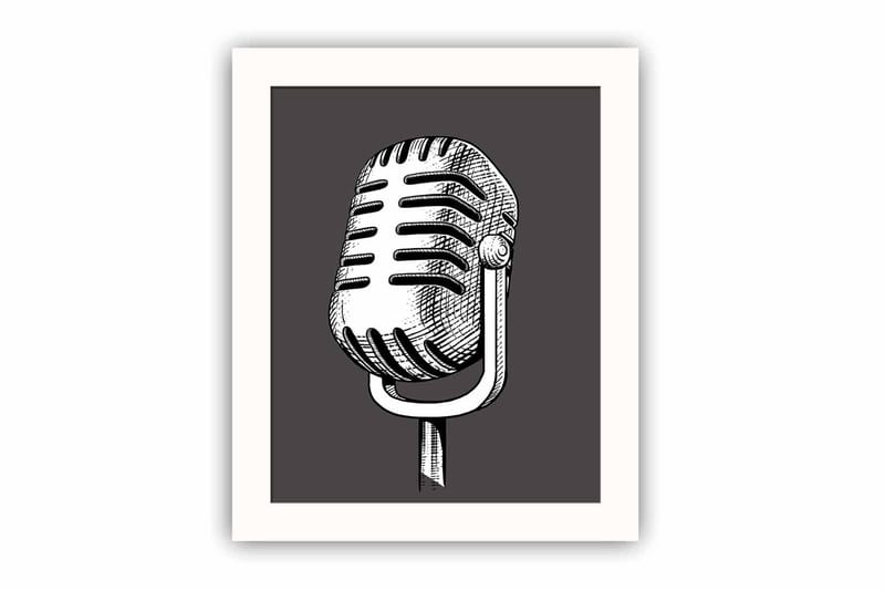 Taulu Music kehyksellä Monivärinen - 23,5x28,5 cm - Sisustustuotteet - Taulu & taide