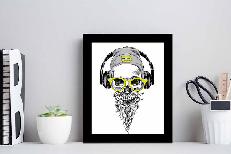 Taulu Music kehyksellä Monivärinen - 23,5x28,5 cm - Sisustustuotteet - Taulu & taide