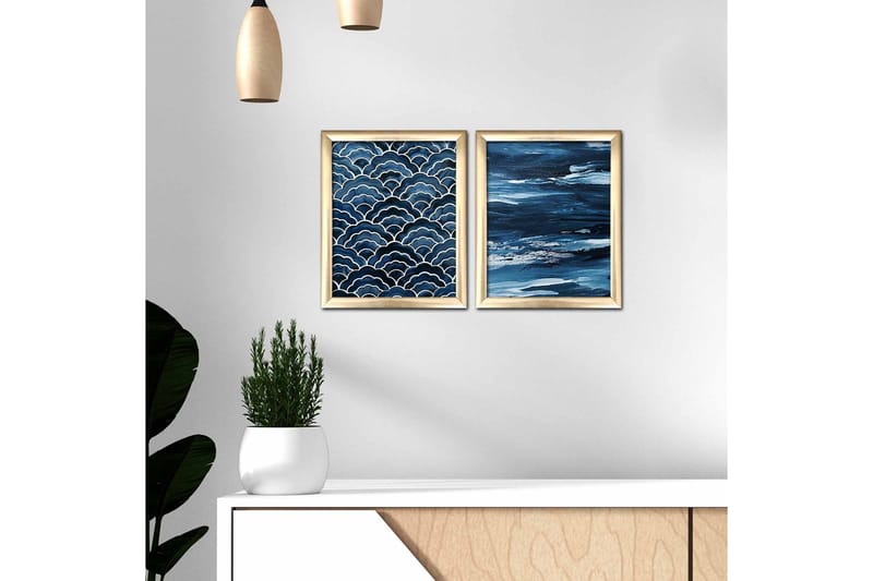 Taulu Nautical kehyksellä 2-pak Monivärinen - 23,5x28,5 cm - Sisustustuotteet - Taulu & taide