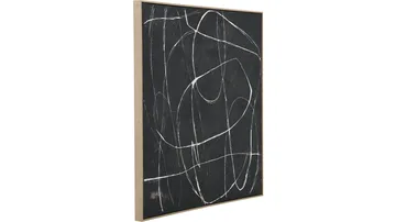 Taulu NFG Tay 100x100 cm 100x100 cm - valkoinen tummaa taustaa vasten - Sisustustuotteet - Taulu & taide - Canvas-taulu