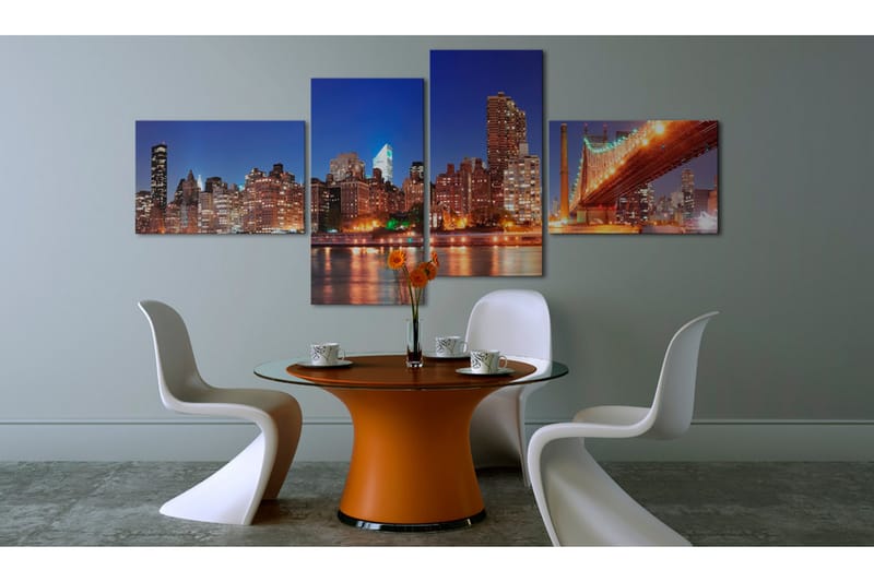 Taulu Night Panorama Nyc 200x90 - Artgeist sp. z o. o. - Sisustustuotteet - Taulu & taide - Canvas-taulu