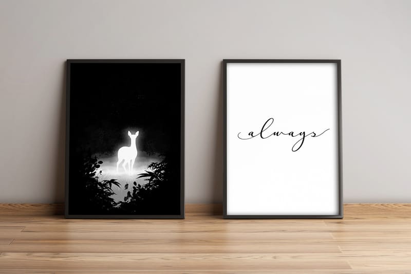 Taulu Sayings kehyksellä 2-pak Monivärinen - 36x51 cm - Sisustustuotteet - Taulu & taide