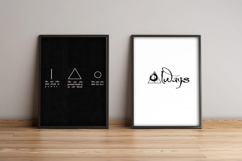 Taulu Sayings kehyksellä 2-pak Monivärinen - 36x51 cm - Sisustustuotteet - Taulu & taide