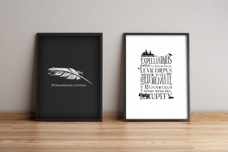 Taulu Sayings kehyksellä 2-pak Monivärinen - 36x51 cm - Sisustustuotteet - Taulu & taide