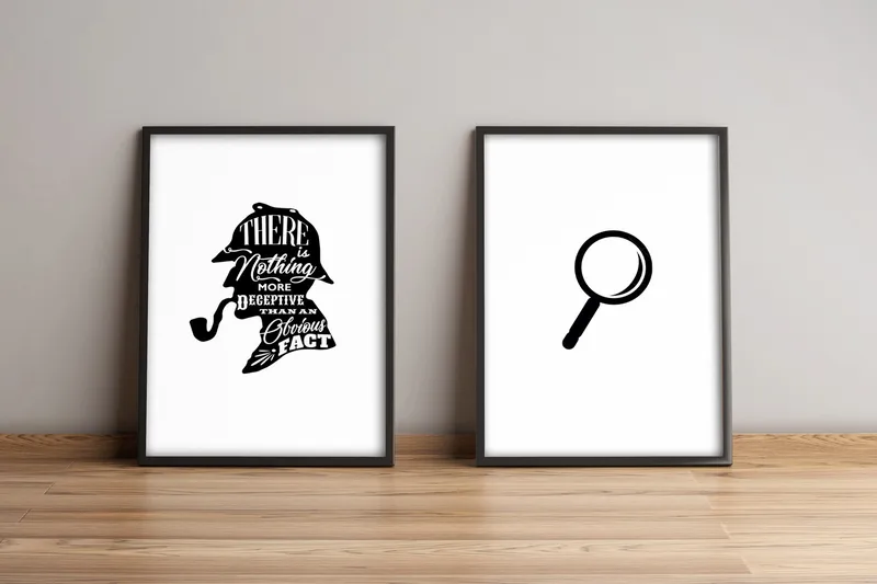 Taulu Sayings kehyksellä 2-pak Monivärinen - 36x51 cm - Sisustustuotteet - Taulu & taide