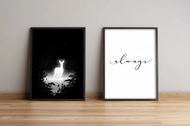 Taulu Sayings kehyksellä 2-pak Monivärinen, 36x51 cm