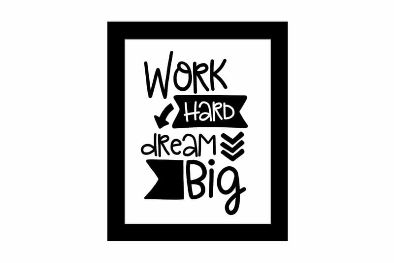 Taulu Sayings kehyksellä Monivärinen, 23,5x28,5 cm