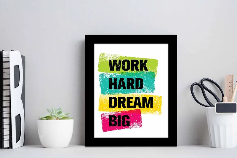 Taulu Sayings kehyksellä Monivärinen - 23,5x28,5 cm - Sisustustuotteet - Taulu & taide