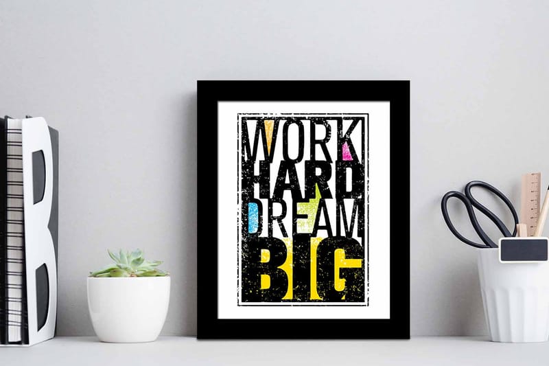 Taulu Sayings kehyksellä Monivärinen - 23,5x28,5 cm - Sisustustuotteet - Taulu & taide