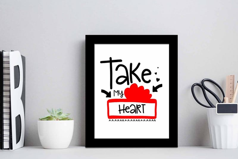 Taulu Sayings kehyksellä Monivärinen - 23,5x28,5 cm - Sisustustuotteet - Taulu & taide