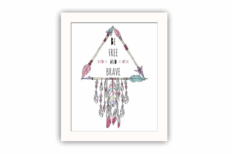 Taulu Sayings kehyksellä Monivärinen - 23,5x28,5 cm - Sisustustuotteet - Taulu & taide