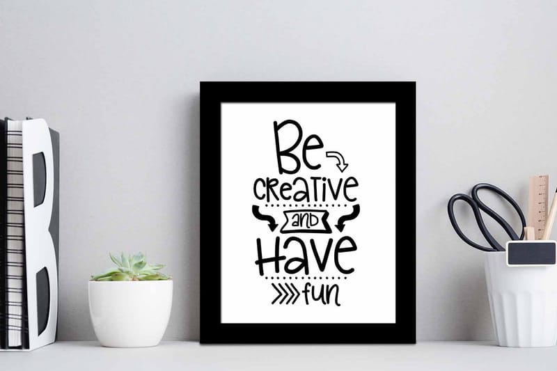 Taulu Sayings kehyksellä Monivärinen - 23,5x28,5 cm - Sisustustuotteet - Taulu & taide