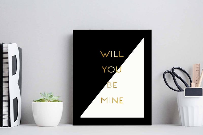 Taulu Sayings kehyksellä Monivärinen - 23,5x28,5 cm - Sisustustuotteet - Taulu & taide