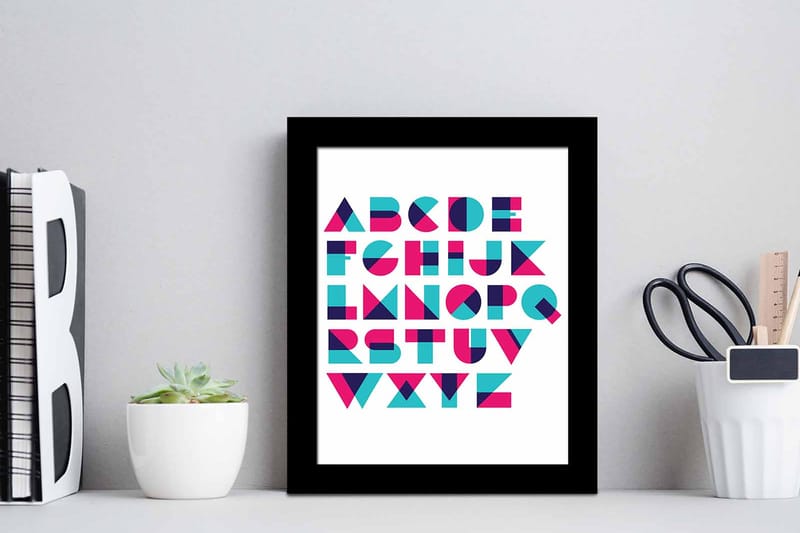 Taulu Sayings kehyksellä Monivärinen - 23,5x28,5 cm - Sisustustuotteet - Taulu & taide