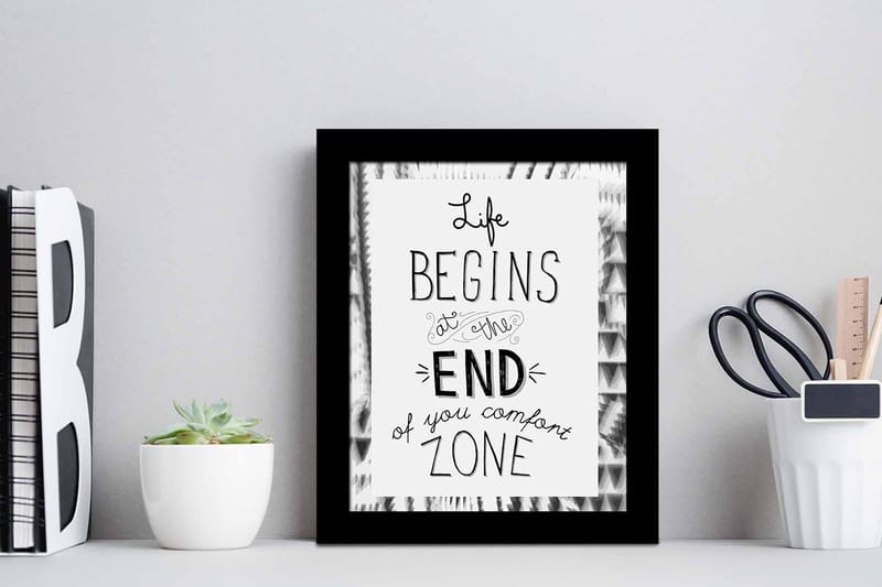 Taulu Sayings kehyksellä Monivärinen - 23,5x28,5 cm - Sisustustuotteet - Taulu & taide