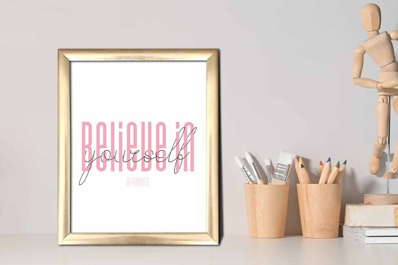 Taulu Sayings kehyksellä Monivärinen - 23,5x28,5 cm - Sisustustuotteet - Taulu & taide
