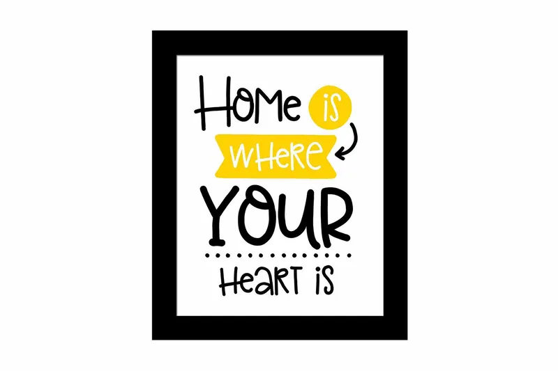 Taulu Sayings kehyksellä Monivärinen, 23,5x28,5 cm