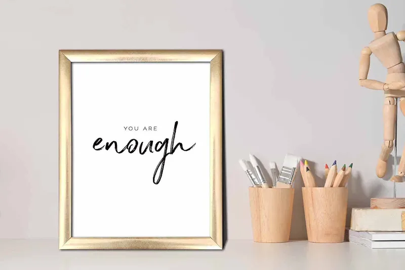 Taulu Sayings kehyksellä Monivärinen - 23,5x28,5 cm - Sisustustuotteet - Taulu & taide