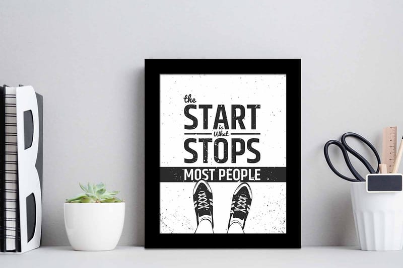 Taulu Sayings kehyksellä Monivärinen - 23,5x28,5 cm - Sisustustuotteet - Taulu & taide