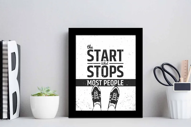 Taulu Sayings kehyksellä Monivärinen - 23,5x28,5 cm - Sisustustuotteet - Taulu & taide