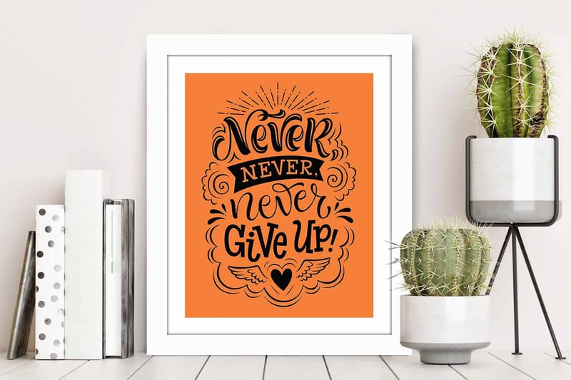 Taulu Sayings kehyksellä Monivärinen - 23,5x28,5 cm - Sisustustuotteet - Taulu & taide