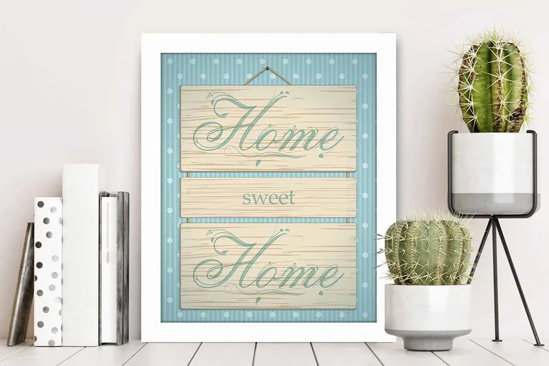 Taulu Sayings kehyksellä Monivärinen - 23,5x28,5 cm - Sisustustuotteet - Taulu & taide