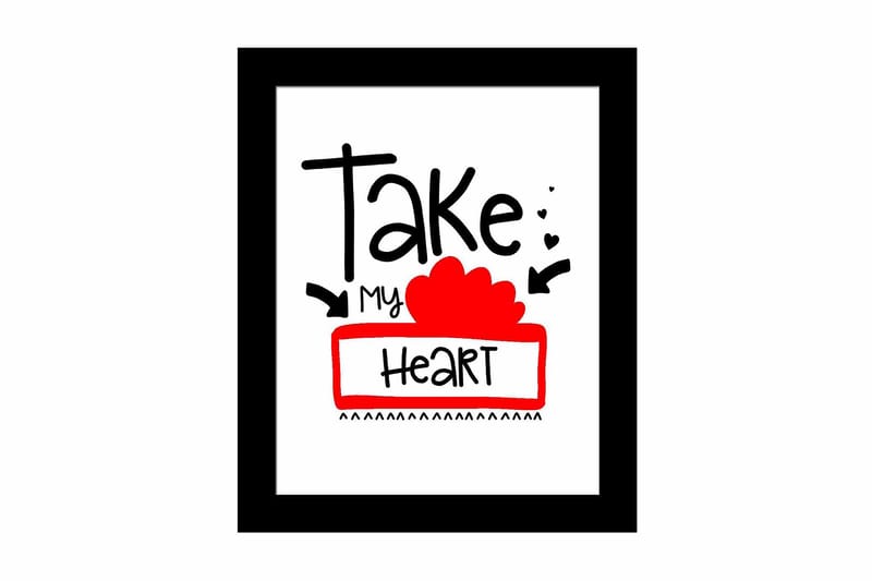 Taulu Sayings kehyksellä Monivärinen, 23,5x28,5 cm