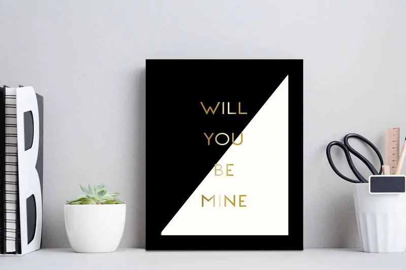 Taulu Sayings kehyksellä Monivärinen - 23,5x28,5 cm - Sisustustuotteet - Taulu & taide