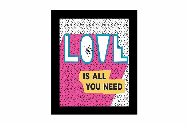 Taulu Sayings kehyksellä Monivärinen, 23,5x28,5 cm