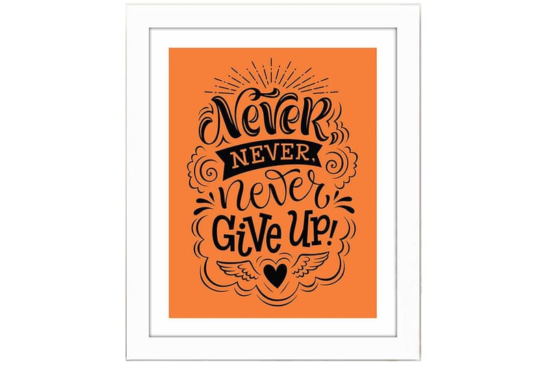 Taulu Sayings kehyksellä Monivärinen - 23,5x28,5 cm - Sisustustuotteet - Taulu & taide