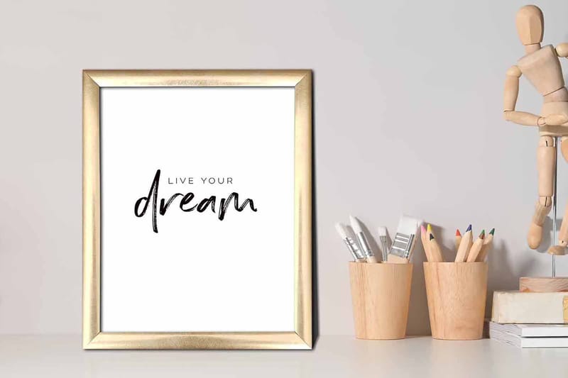 Taulu Sayings kehyksellä Monivärinen - 23,5x28,5 cm - Sisustustuotteet - Taulu & taide