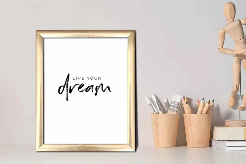 Taulu Sayings kehyksellä Monivärinen - 23,5x28,5 cm - Sisustustuotteet - Taulu & taide