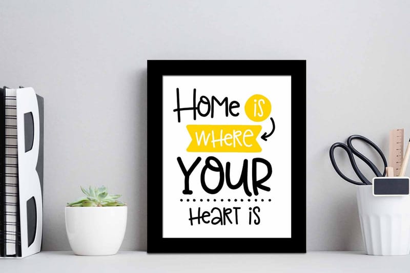 Taulu Sayings kehyksellä Monivärinen - 23,5x28,5 cm - Sisustustuotteet - Taulu & taide