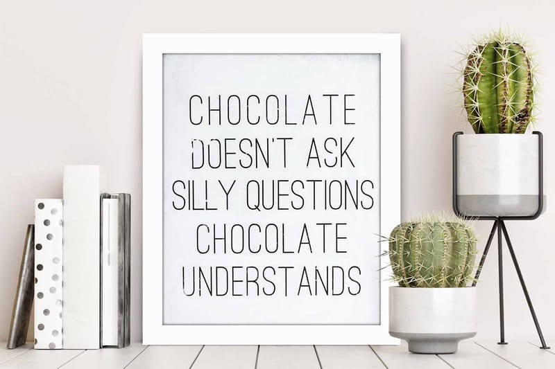 Taulu Sayings kehyksellä Monivärinen - 23,5x28,5 cm - Sisustustuotteet - Taulu & taide