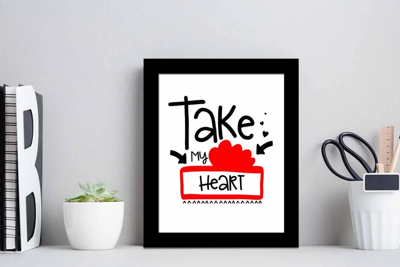 Taulu Sayings kehyksellä Monivärinen - 23,5x28,5 cm - Sisustustuotteet - Taulu & taide