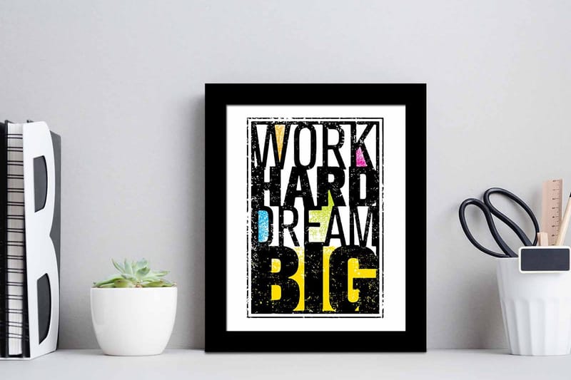 Taulu Sayings kehyksellä Monivärinen - 23,5x28,5 cm - Sisustustuotteet - Taulu & taide